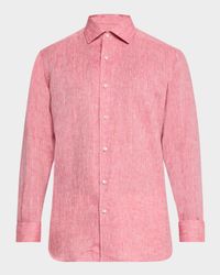 Men's Azeala Oasi Lino Casual Button-Down Shirt