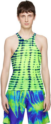 AGR Green & Blue Graphic Tank Top