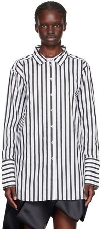 Marques Almeida Black & White Striped Shirt