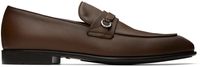 Ferragamo Brown Gancini Ornament Loafers