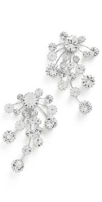LELET NY Briar Crystal Statement Earrings Rhodium One Size