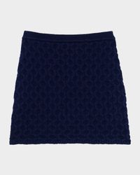 Cable-Knit Felted Wool-Cashmere Mini Skirt