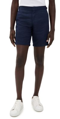 Orlebar Brown Norwich Linen Shorts 5 Navy 36