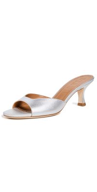 STAUD Brigitte Mules Silver 39