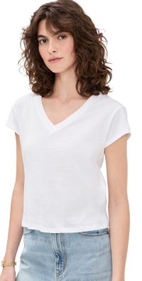 Z Supply Modern V Neck Tee White S