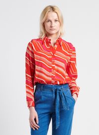 La Petite Francaise - Chemise fluide imprimée - Taille 42 - Rouge
