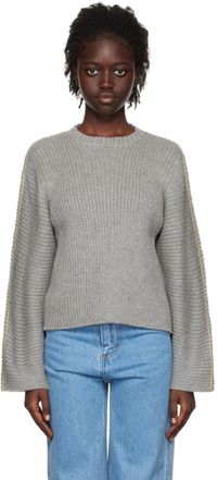 Eckhaus Latta Gray & Off-White Ash Sweater