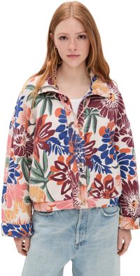 Free People Soleil Beach Jacket Tropical Combo S