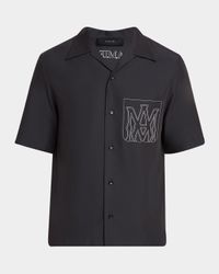 Men's MA Outline Pocket Bowling Shirt