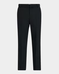 Men's Straight-Fit Tailored Satin-Trim Pants