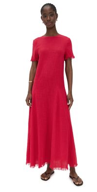 STAUD Le Havre Dress Cherry M/L