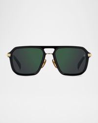 Men's DB 7136 Acetate Rectangle Sunglasses