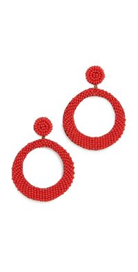 Deepa Gurnani Deepa by Deepa Gurnani Roberta Earrings Red One Size