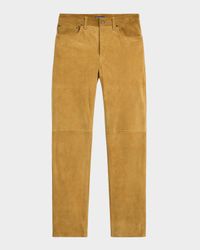 Suede Relaxed Straight Pants