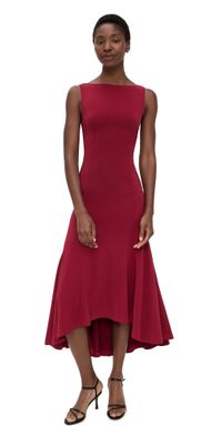 GUIZIO Daye Midi Dress Bordeaux XS