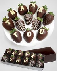 Thank You Belgian Chocolate Berry Gram, 12 Pieces