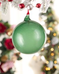 Emerald Sparkle Bubble Christmas Ornament