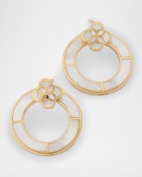 Petal Mother-of-Pearl Post Hoop Earrings