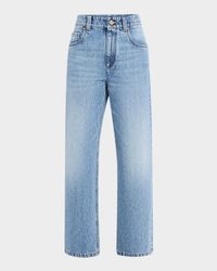 High-Rise Straight Jeans