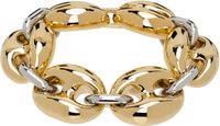 Rabanne Bracelet doré et argenté à gros maillons marins - Eight