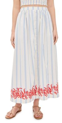 Birds of Paradis Lisette Skirt Cerulean Stripe M