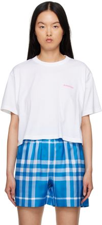 Burberry White Oak Leaf Crest T-Shirt