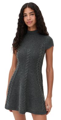 PAIGE Freya Sweater Dress Dark Charcoal XS