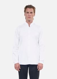 The Kooples - Chemise en coton col officier - Taille XL - Blanc