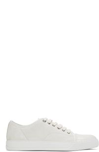 Lanvin Off-White DBB1 Suede & Leather Sneakers