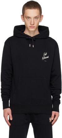 Maison Kitsuné Black 'Café Kitsuné' Hoodie