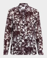 Mathias Floral Silk Button-Down Shirt