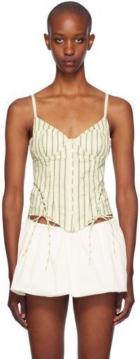 Miaou Off-White Christina Corset Top