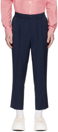 AMI Paris Blue Elasticated Waist Trousers