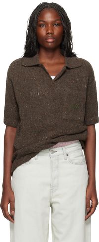 ERL Brown Wool Polo