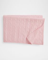 Girl's Cashmere Cable-Knit Baby Blanket