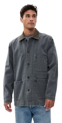 Officine Generale Carlito Corduroy Col Co Denim Midgrey/Icedcoffee L
