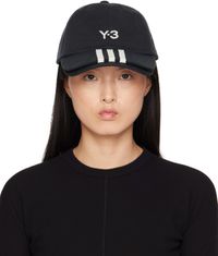 Y-3 Black 3-Stripes Cap