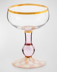 Rosy Check Coupe Glass