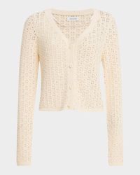 Artisanal-Stitch Pima Cotton Cardigan