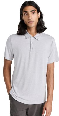 Theory Bron C Polo in Anenome Milano Grey Multi S