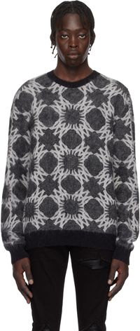 AMIRI Black & Gray MA Quad Sweater