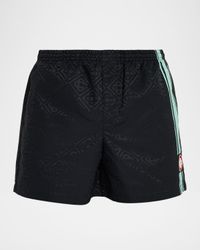 Men's Allover Monogram Swim Trunks