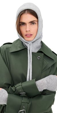 Polo Ralph Lauren Wool Cashmere Cable Hoodie Hunter Navy One Size