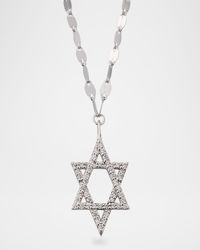 14K Gold Flawless Star of David Pendant Necklace with Jump Ring, 16-18"L