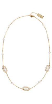 Marc Jacobs J Marc Luxe Mop Chain Necklace Gold/Crystal One Size