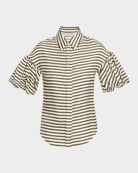 Stripe Silk Twill Shirt