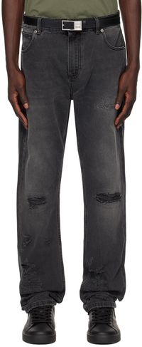 Balmain Black Destroyed Jeans