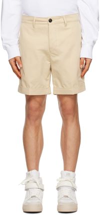 AMI Paris Short beige à revers roulés