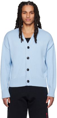 AMI Paris Blue Ami de Cœur Cardigan