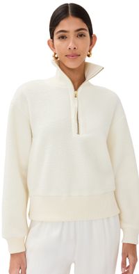 Varley Roselle Half Zip Fleece Egret M